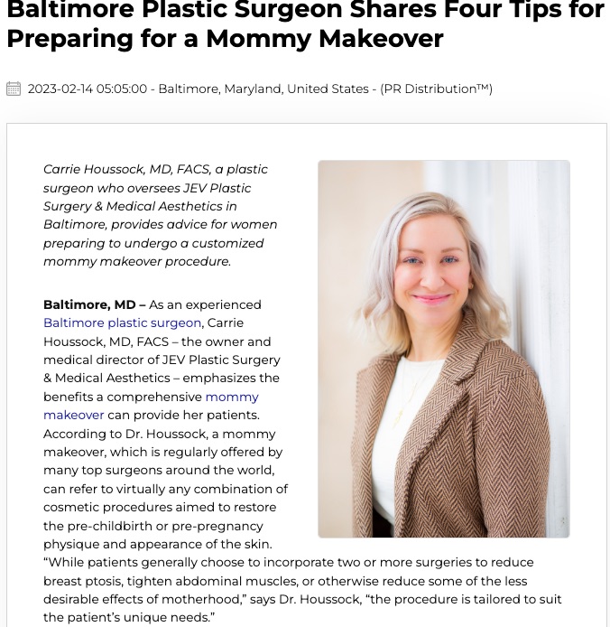 Female Baltimore plastic surgeon shares four tips for preparing for a customized mommy makeover.